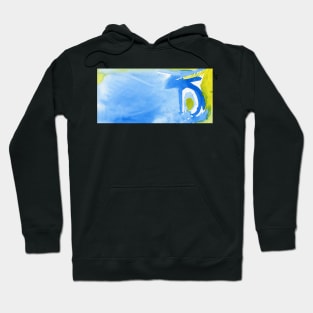 Abstract Watercolor Painting. Blue and Green Painting Hoodie